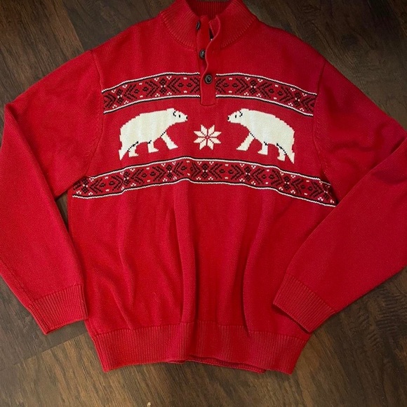 Red Polar bear sweater - Picture 3 of 4